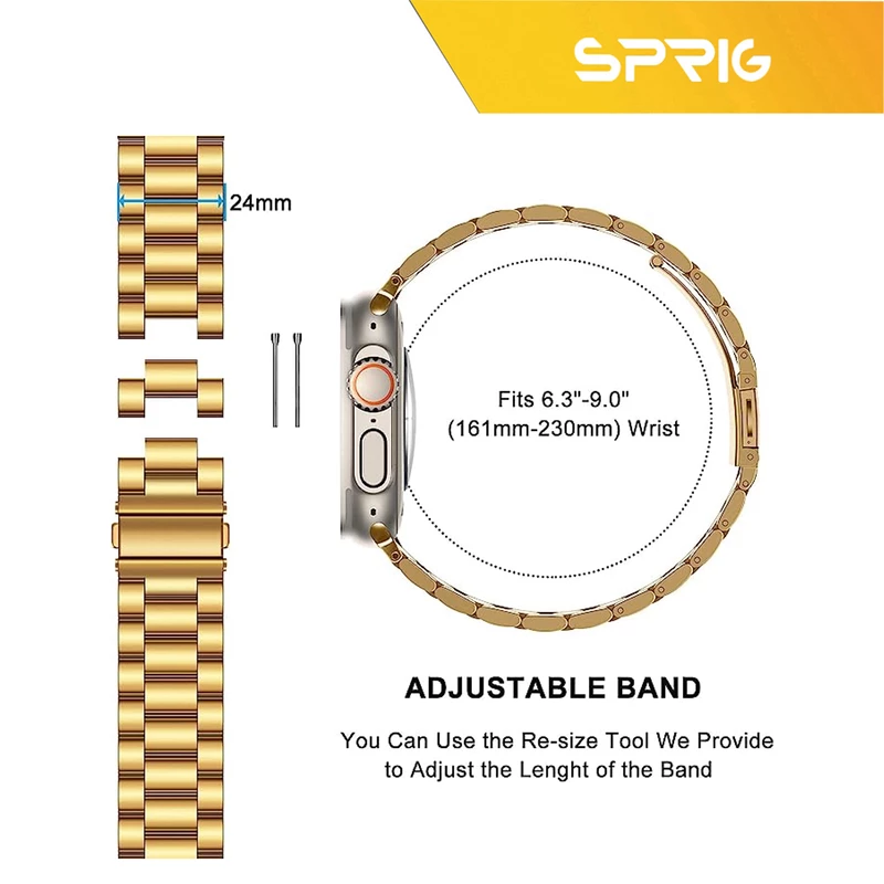 بند اسپریگ مدل 3Bid steal مناسب برای ساعت هوشمند الترا S8 Ultra max 49mm