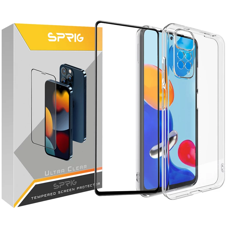 کاور اسپریگ مدل FL-CL مناسب برای گوشی موبایل شیائومی Redmi Note 11 4G Global / Note 11s 4G به همراه محافظ صفحه نمایش