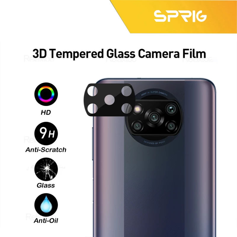 محافظ لنز دوربین اسپریگ مدل 3D-SP مناسب برای گوشی موبایل شیائومی Poco X3 / X3 Pro / X3 NFC
