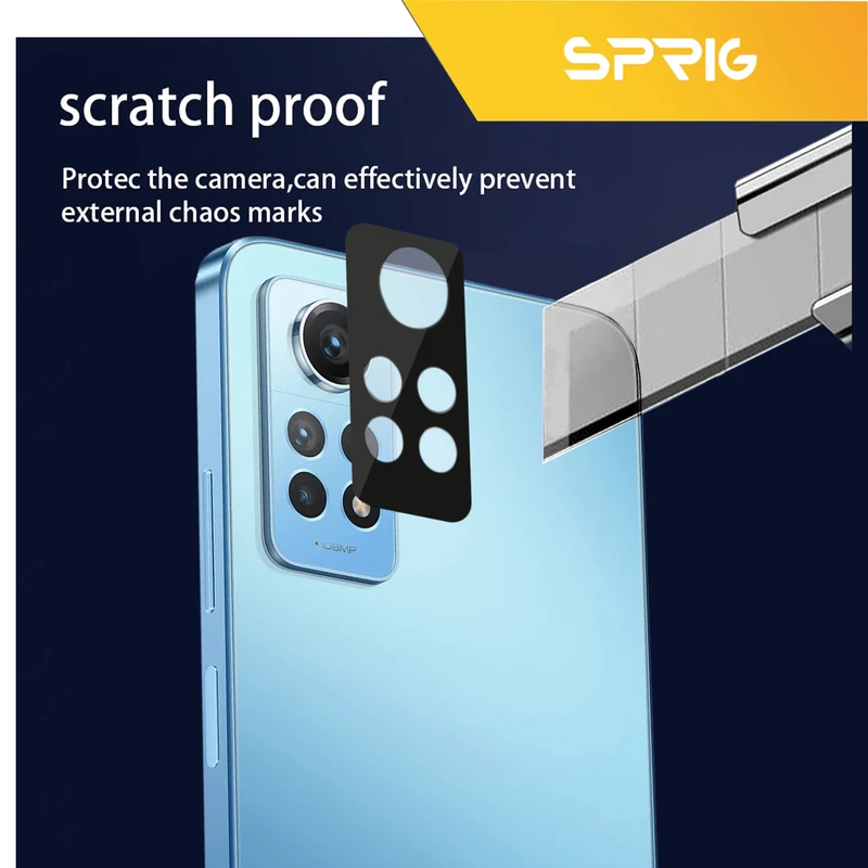 محافظ لنز دوربین اسپریگ مدل 3D-FU مناسب برای گوشی موبایل شیائومی Redmi Note 12 Pro 4G به همراه محافظ صفحه نمایش
