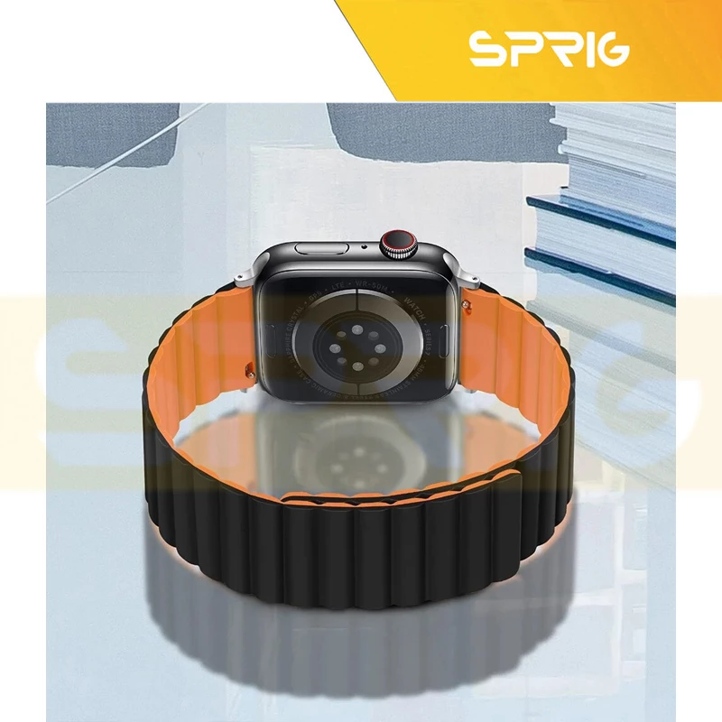 بند اسپریگ مدل magnetic silicon BK مناسب برای ساعت هوشمند شیائومی Mibro Lite 2