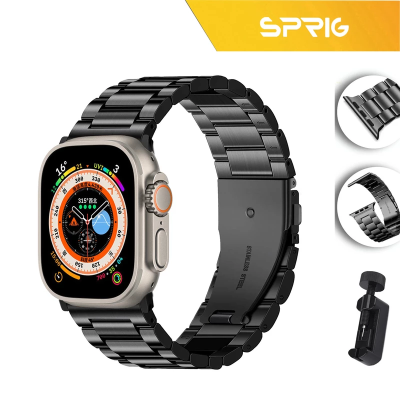 بند اسپریگ مدل 3Bid steal مناسب برای ساعت هوشمند الترا S8 Ultra max 49mm