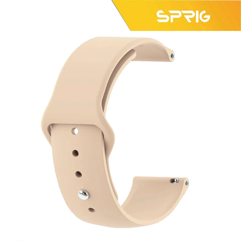 بند اسپریگ مدل Creamy Silicon مناسب برای ساعت هوشمند سامسونگ Galaxy Watch Active 1 / Active 2 40mm / Active 2 44mm / Watch 3 size 41mm / Galaxy Watch 4 40mm / watch 4 42mm / watch 4 44mm