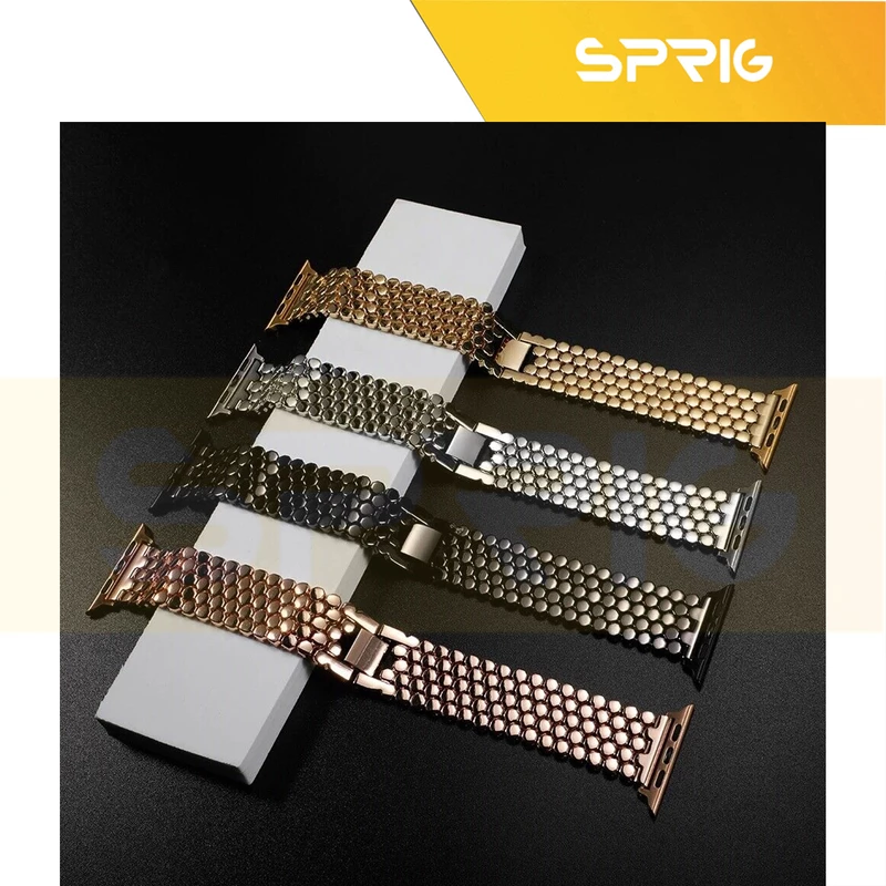 بند اسپریگ مدل Elegant مناسب برای اپل واچ Series 8 Aluminum 45mm / Series 7 Aluminum 45mm