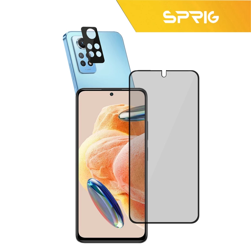 محافظ لنز دوربین اسپریگ مدل 3D-PRV مناسب برای گوشی موبایل شیائومی Redmi Note 12 Pro 4G به همراه محافظ صفحه نمایش