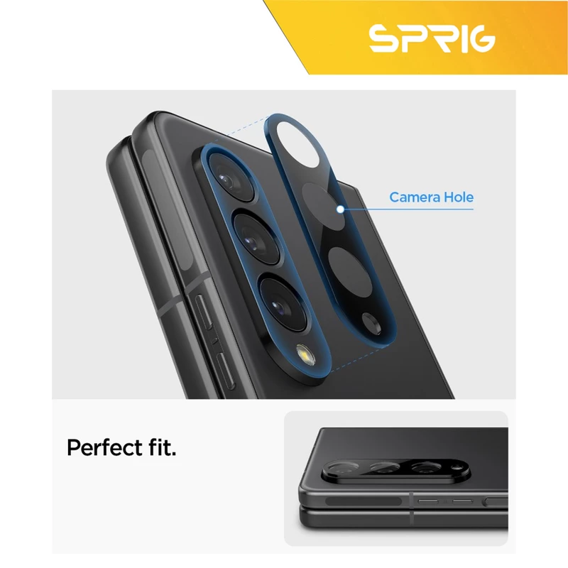 محافظ لنز دوربین اسپریگ مدل 3D-SP مناسب برای گوشی موبایل سامسونگ Galaxy Z Fold 4