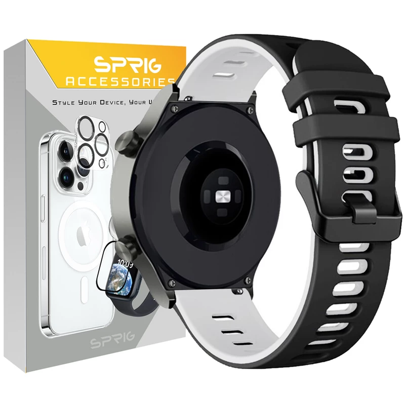 بند اسپریگ مدل Hike BW مناسب برای ساعت هوشمند آمازفیت GTS / GTS 2 / GTS 2 mini