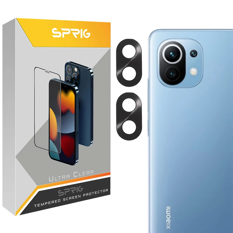محافظ لنز دوربین اسپریگ مدل LNSP مناسب برای گوشی موبایل شیائومی Mi 11 Lite 5G / 11 Lite 5G NE بسته دو عددی