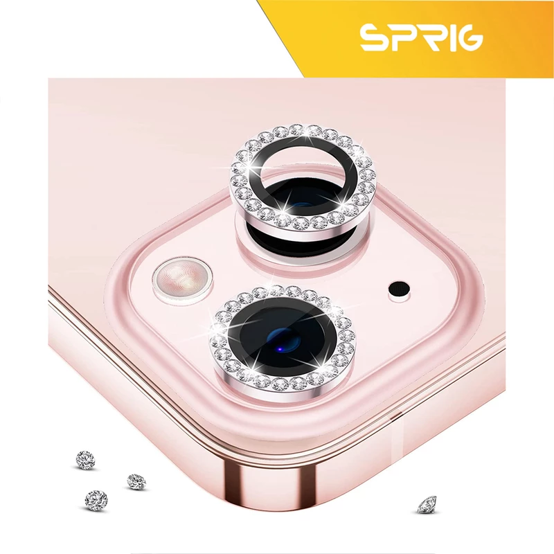 محافظ لنز دوربین اسپریگ مدل Ring metal Diamond مناسب برای گوشی موبایل اپل Iphone 12