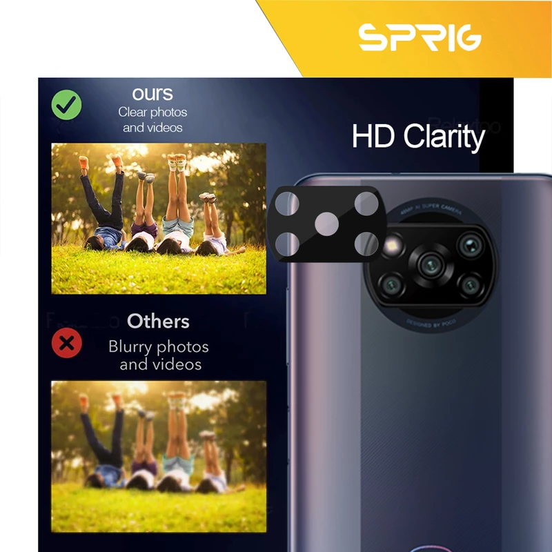 محافظ لنز دوربین اسپریگ مدل 3D-SP مناسب برای گوشی موبایل شیائومی Poco X3 / X3 Pro / X3 NFC