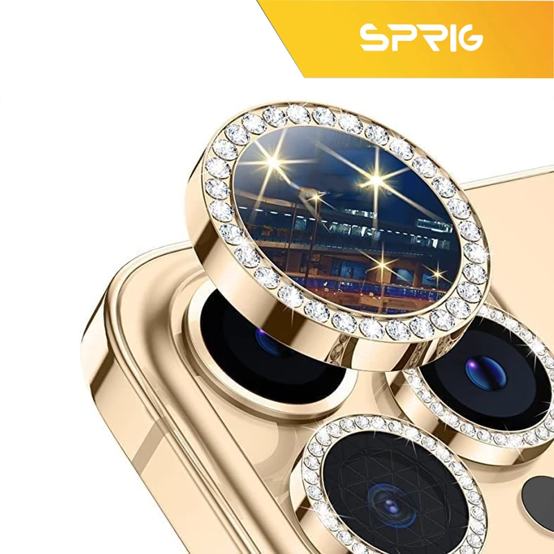 محافظ لنز دوربین اسپریگ مدل Ring metal Diamond مناسب برای گوشی موبایل اپل Iphone 12 Pro Max