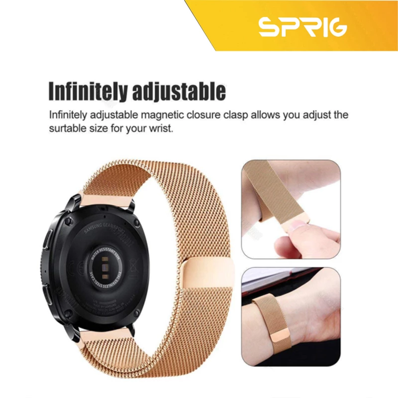 بند اسپریگ مدل Milanese مناسب برای ساعت هوشمند سامسونگ Galaxy Watch Active 1 / Active 2 40mm / Active 2 44mm / Watch 3 size 41mm