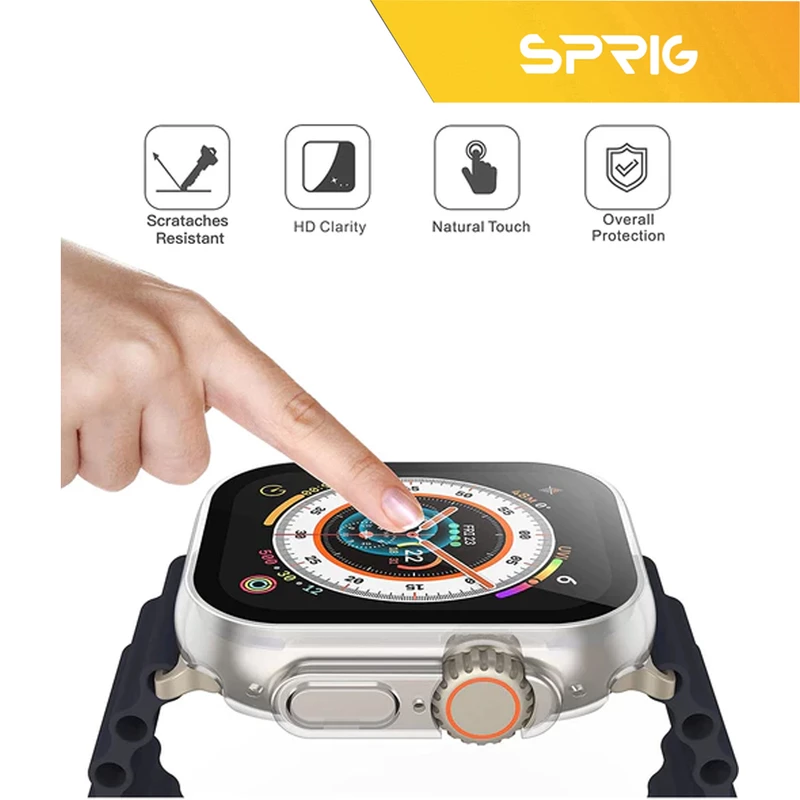 کاور اسپریگ مدل Cover-SC360 مناسب برای اپل واچ Ultra 49 میلیمتری به همراه محافظ صفحه نمایش