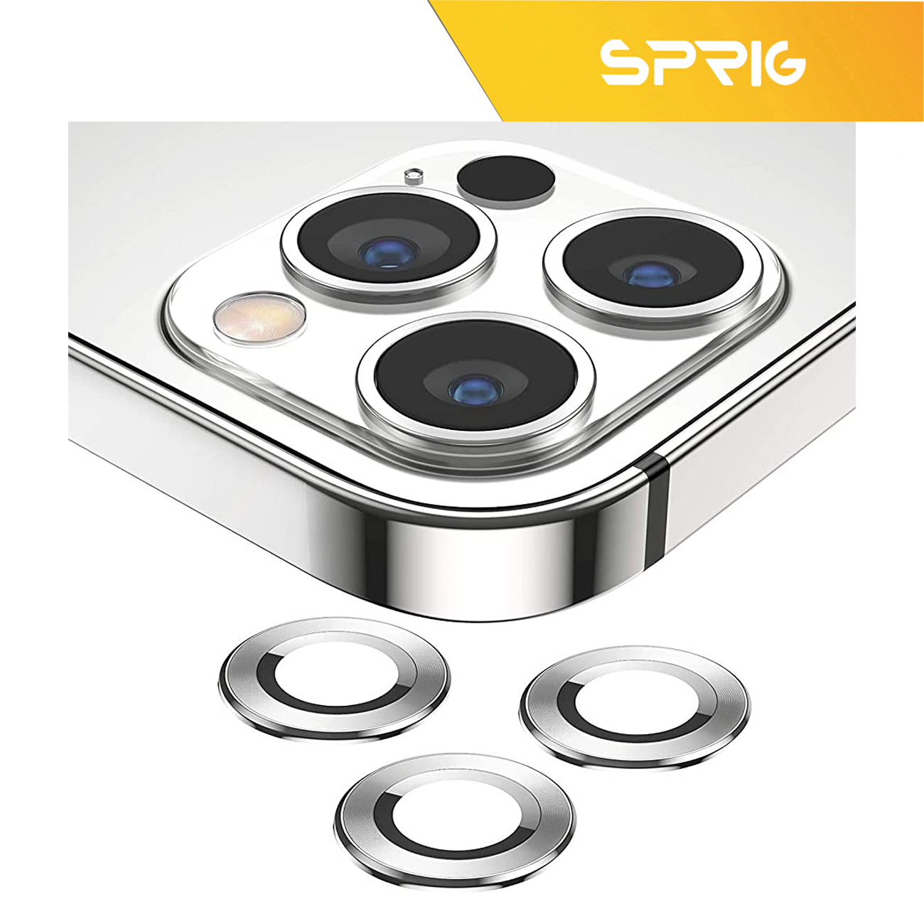 محافظ لنز دوربین رینگی اسپریگ مدل Ring Metal مناسب برای گوشی موبایل اپل Iphone 13