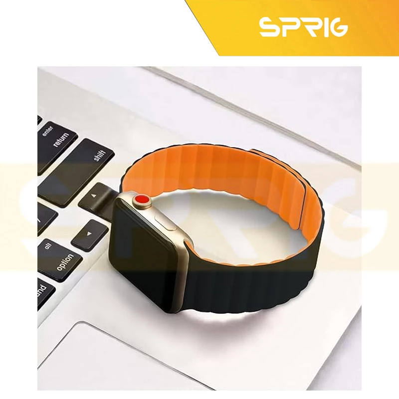 بند اسپریگ مدل magnetic silicon BK مناسب برای ساعت هوشمند شیائومی Mibro Lite 2