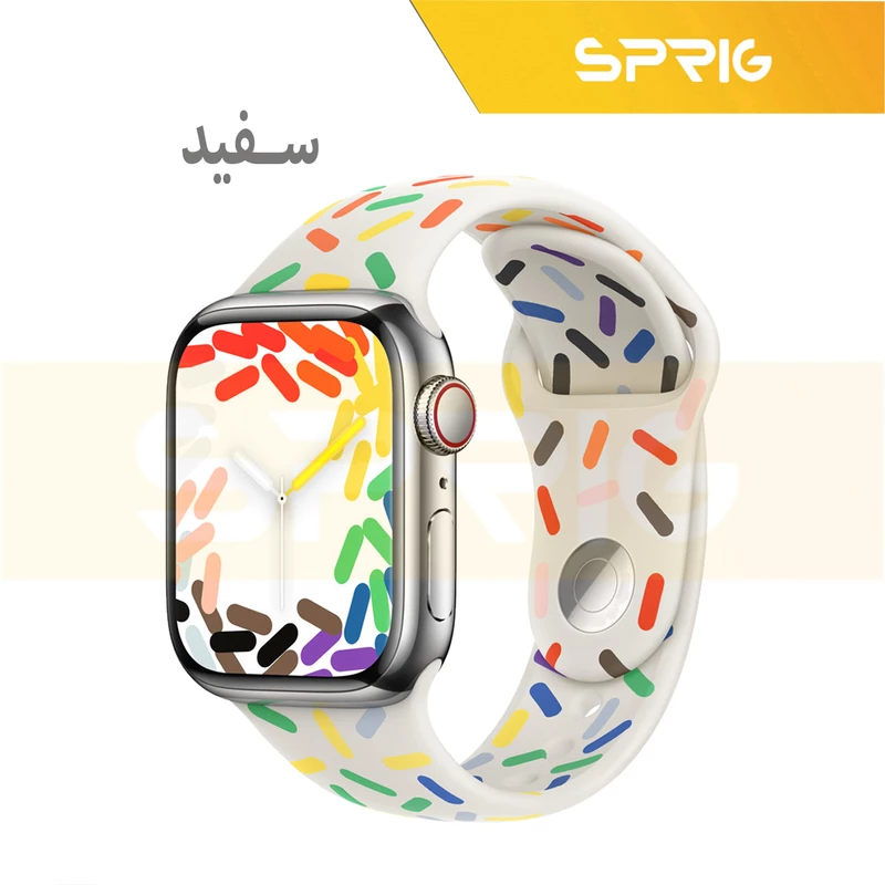 بند اسپریگ مدل Pride مناسب برای اپل واچ 42 / 44 / 45 / 49 میلی متر