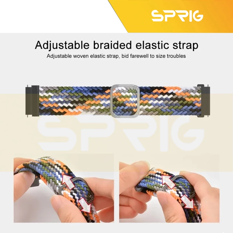 بند اسپریگ مدل Braided Dual Color مناسب برای ساعت هوشمند سامسونگ Galaxy Watch 5 40mm / Watch 5 44mm / Watch 5 Pro 45mm