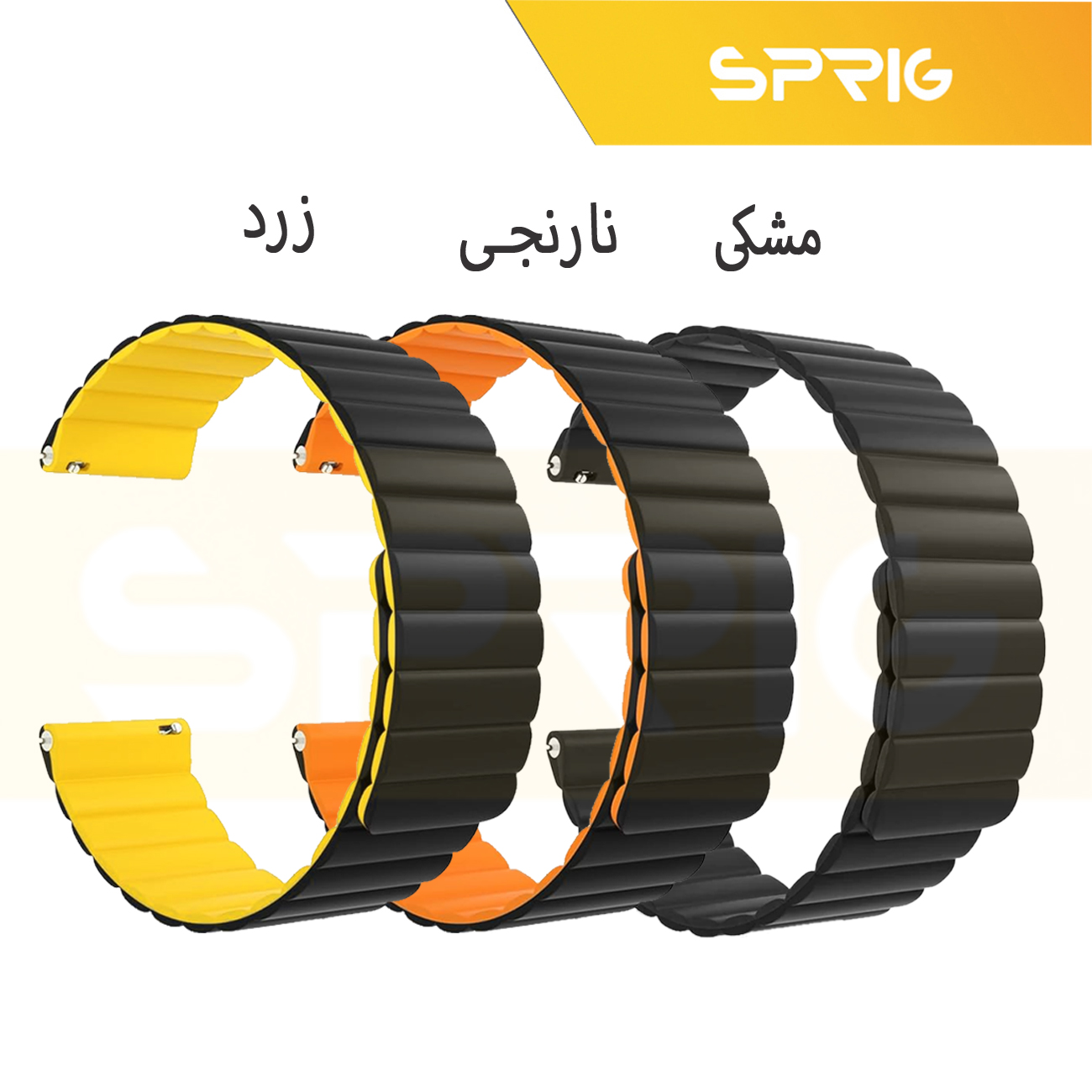 بند اسپریگ مدل magnetic silicon BK مناسب برای ساعت هوشمند سامسونگ Galaxy Watch Active 1 / Active 2 40mm / Active 2 44mm / Watch 3 size 41mm / Galaxy Watch 4 40mm / watch 4 46mm / watch 4 44mm