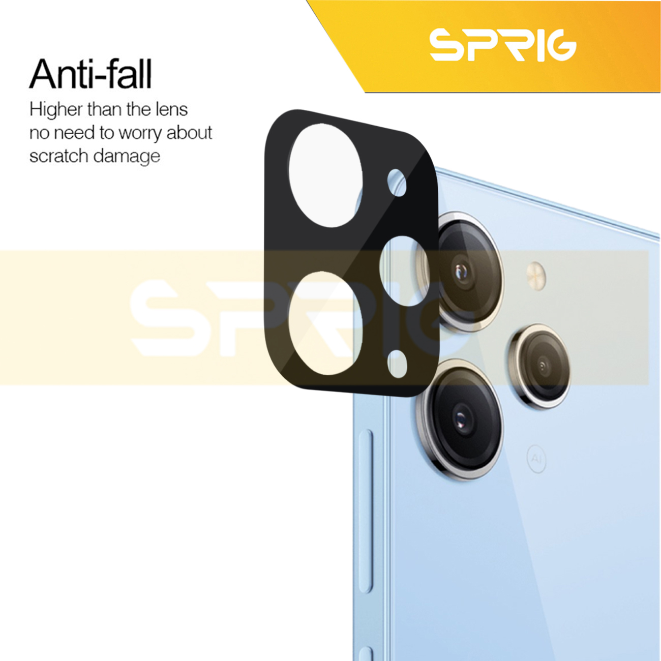 محافظ لنز دوربین اسپریگ مدل 3D-SP مناسب برای گوشی موبایل شیائومی Redmi 12