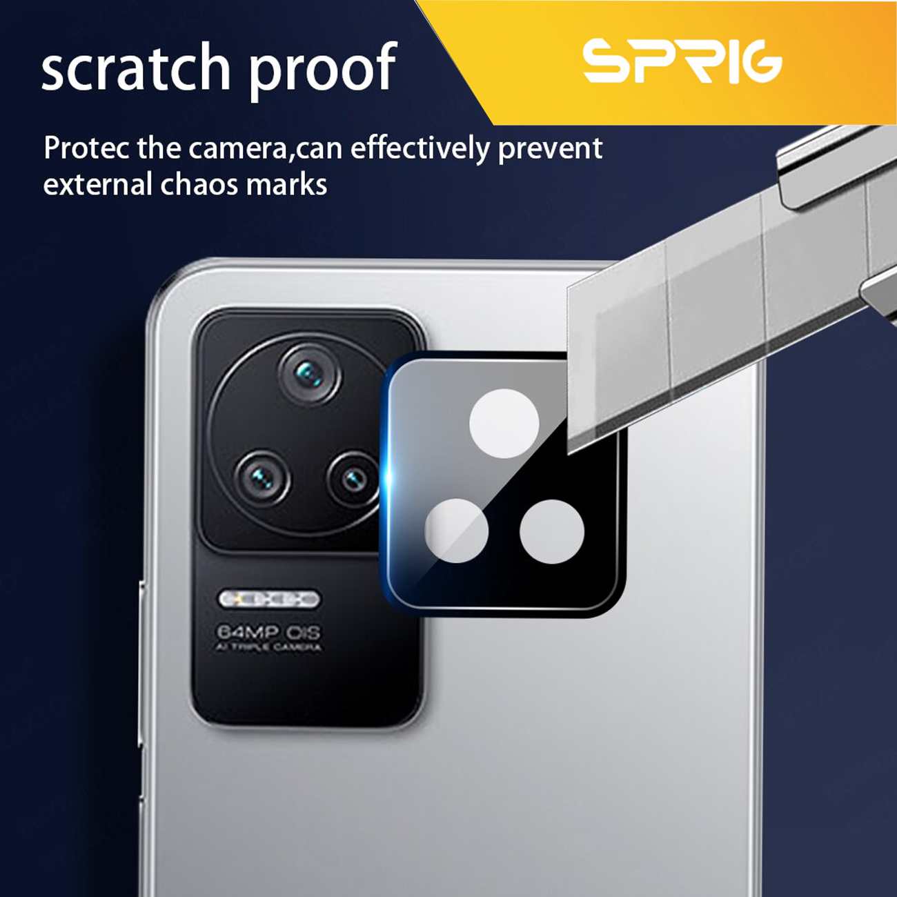 محافظ لنز دوربین اسپریگ مدل 3D-SP مناسب برای گوشی موبایل شیائومی Redmi K50 / K50 pro