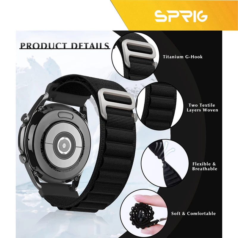 بند اسپریگ مدل Loop Alpine مناسب برای ساعت هوشمند سامسونگ Galaxy Watch 5 Pro 45mm