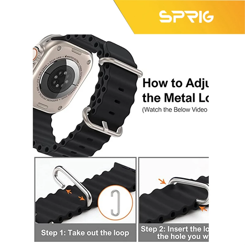 بند اسپریگ مدل Ocean مناسب برای ساعت هوشمند هاینو تکو T89 Ultra Max / T99 Ultra Max