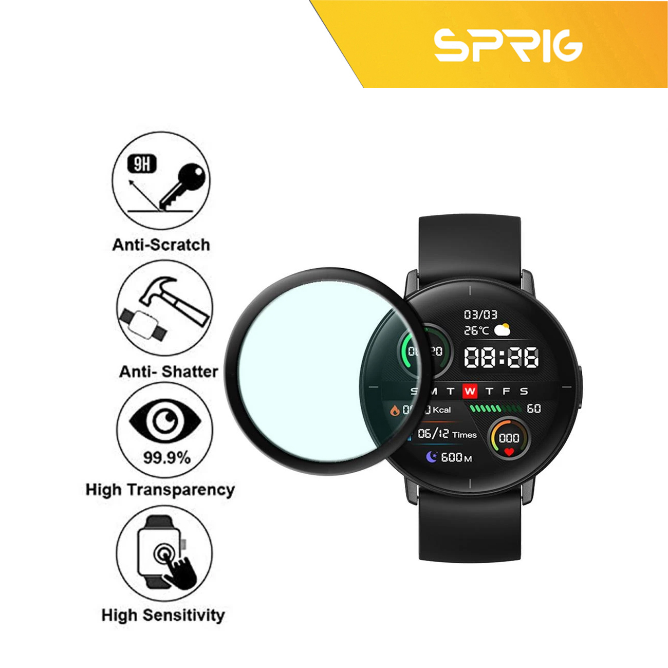 محافظ صفحه نمایش نانو اسپریگ مدل SPG مناسب برای ساعت هوشمند شیائومی Glorimi M1 Pro