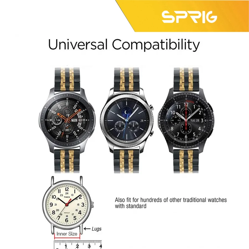 بند اسپریگ مدل 7Bid Luxury مناسب برای ساعت هوشمند سامسونگ Galaxy Watch 5 40mm / Watch 5 44mm / Watch 5 pro 45mm
