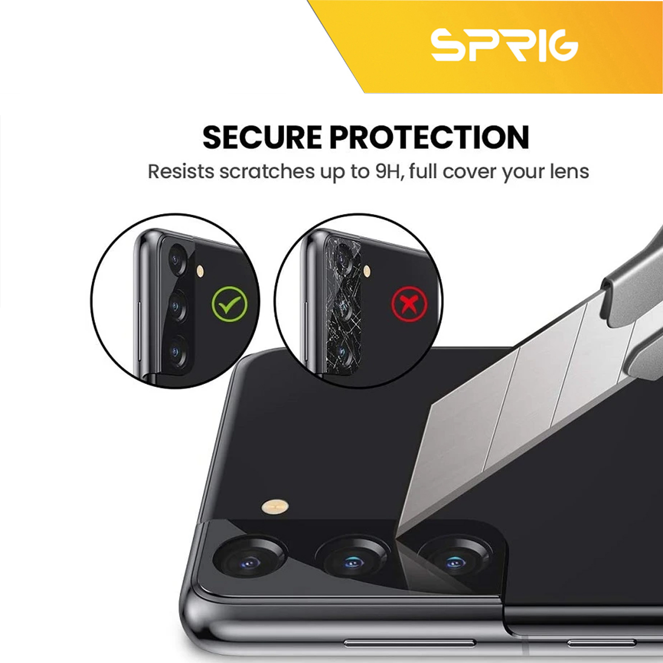 محافظ لنز دوربین اسپریگ مدل 3D-FU مناسب برای گوشی موبایل سامسونگ Galaxy A33 5G به همراه محافظ صفحه نمایش