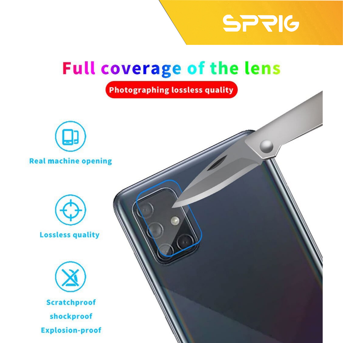 محافظ لنز دوربین اسپریگ مدل SH-SPG مناسب برای گوشی موبایل شیائومی Xiaomi Redmi Note 8