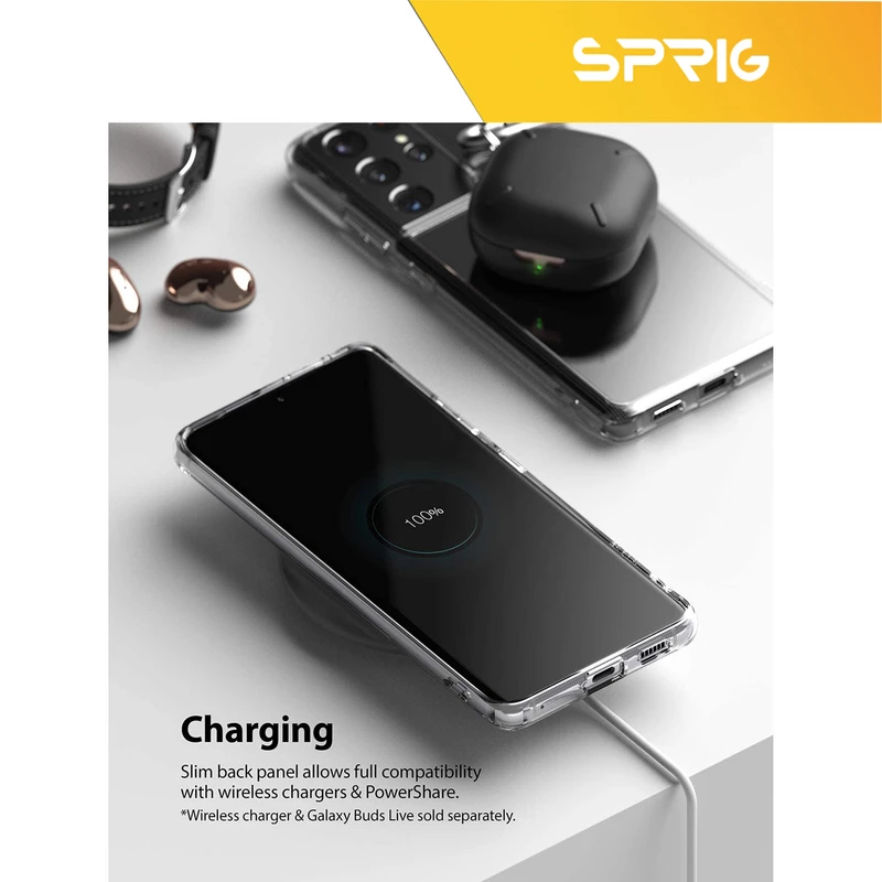 کاور اسپریگ مدل Full-Airbag مناسب برای گوشی موبایل سامسونگ Galaxy S22 Ultra به همراه محافظ صفحه نمایش