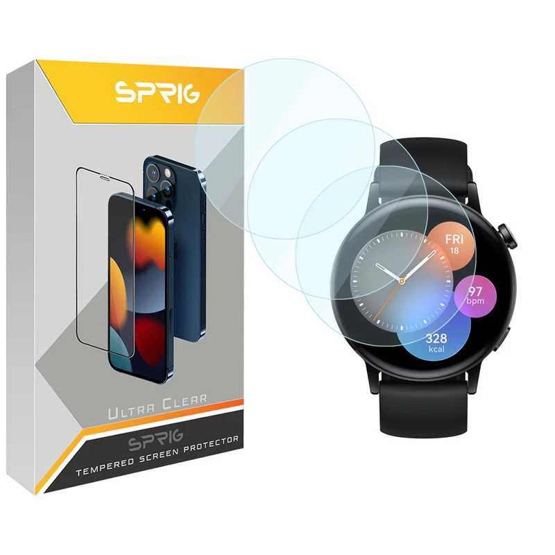 محافظ صفحه نمایش شیشه ای اسپریگ مدل SPG مناسب برای ساعت هوشمند هوآوی GT3 42mm بسته سه عددی
