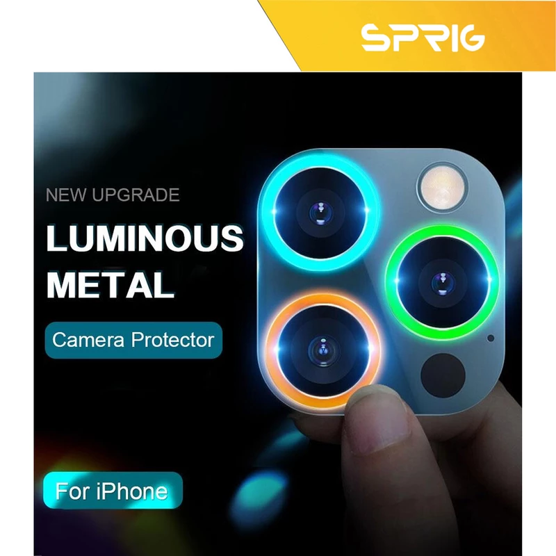 محافظ لنز دوربین اسپریگ مدل Luminous مناسب برای گوشی موبایل اپل Iphone 13 Pro / 13 Pro max