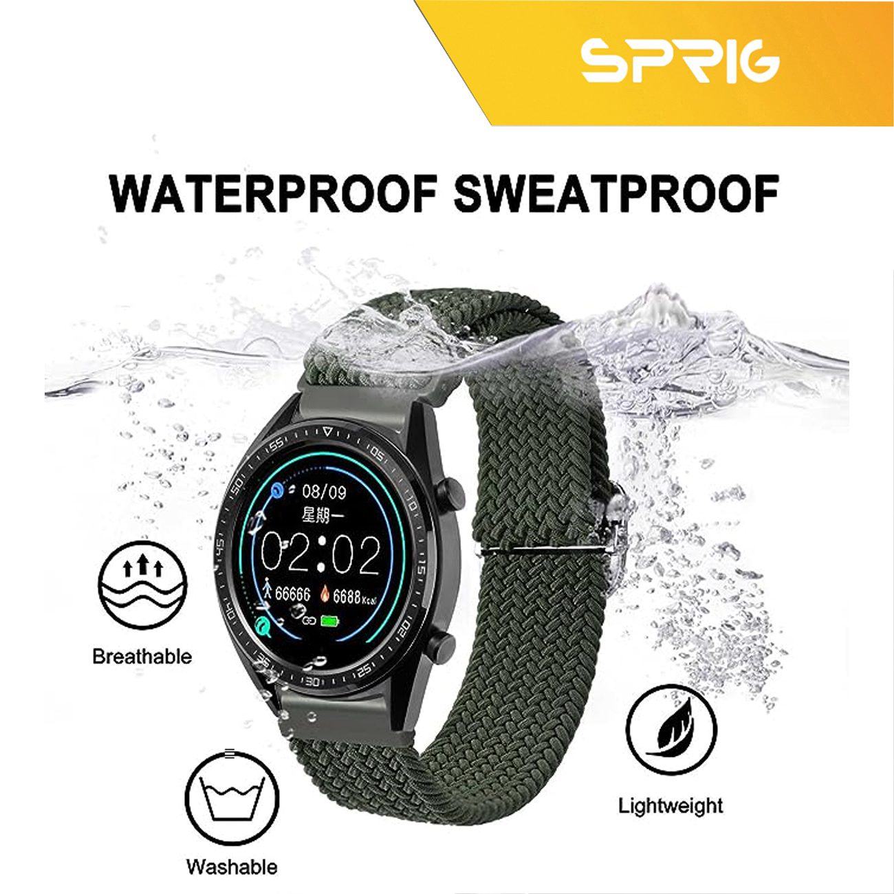 بند اسپریگ مدل Braided Loop Solo مناسب برای ساعت هوشمند سامسونگ Galaxy Watch 6 40mm / watch 6 44mm / Watch 6 Classic 43mm / Watch 6 Classic 47mm