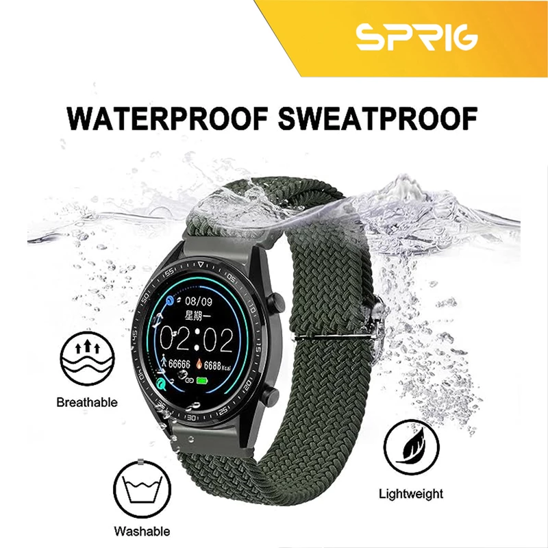 بند اسپریگ مدل Braided Loop مناسب برای ساعت هوشمند سامسونگ Galaxy Watch Active 1 / Active 2 40mm / Active 2 44mm / Watch 3 size 41mm / Galaxy Watch 4 40mm / watch 4 42mm / watch 4 44mm / watc