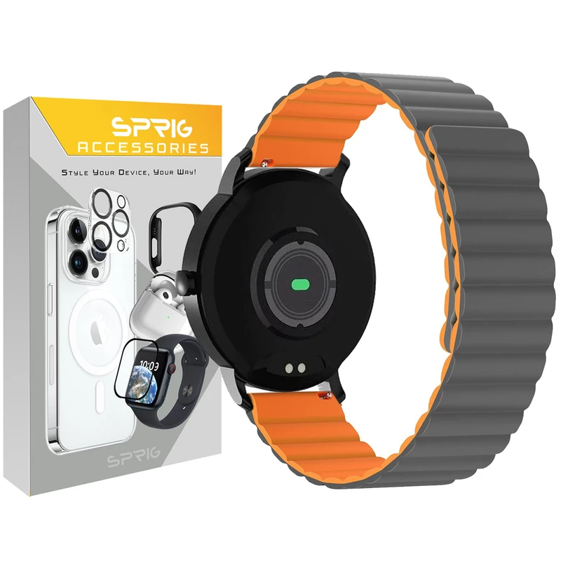 بند اسپریگ مدل magnetic silicon GRY مناسب برای ساعت هوشمند کیسلکت Kr / Kr Pro