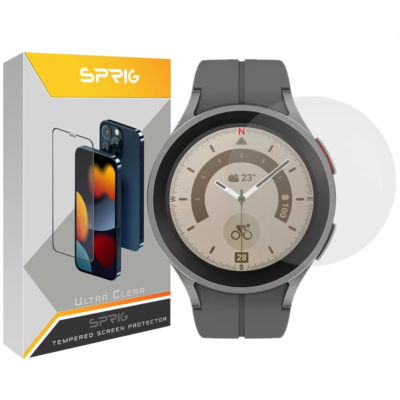 محافظ صفحه نمایش شیشه ای اسپریگ مدل SH-SP مناسب برای ساعت هوشمند سامسونگ Galaxy watch 5 Pro 45mm
