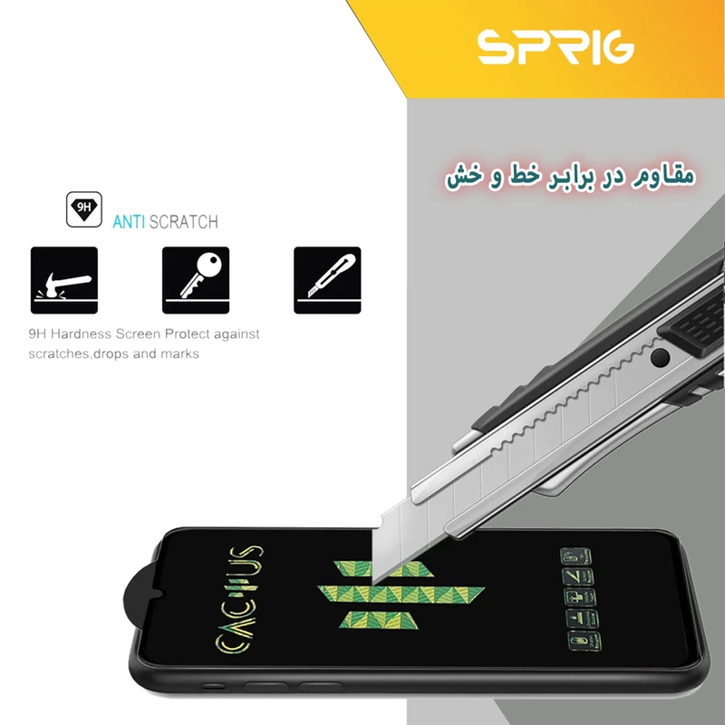 محافظ پشت گوشی اسپریگ مدل SPG-Cactus مناسب برای گوشی موبایل شیائومی Redmi Note 12 Pro 4G به همراه محافظ صفحه نمایش