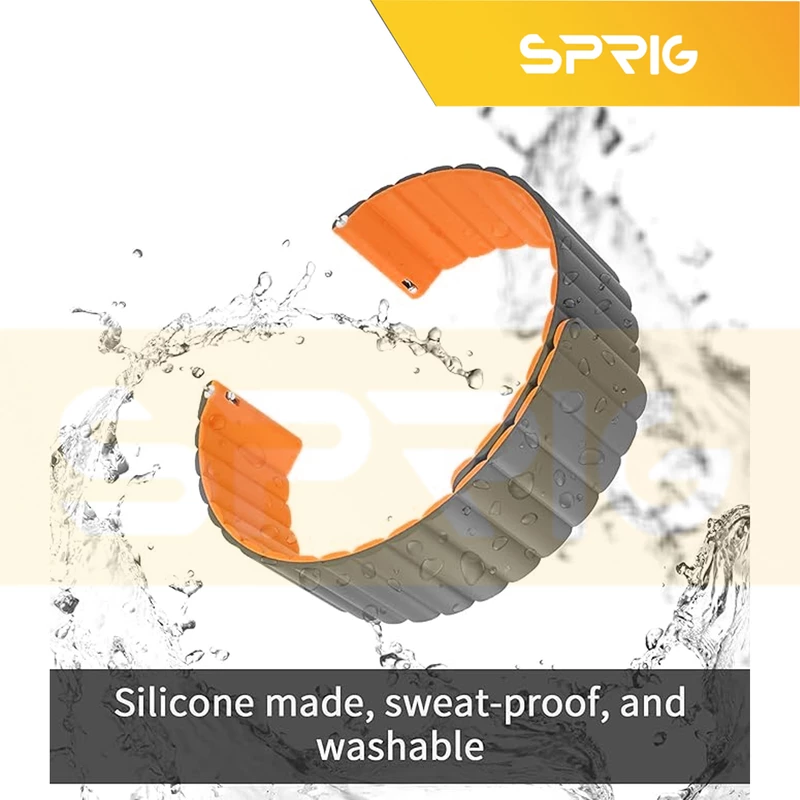 بند اسپریگ مدل magnetic silicon GRY مناسب برای ساعت هوشمند آمیزفیت  GTS 1 / GTS 2 / GTS 2 mini / GTS 2e / GTS 3 / GTS 4 / GTS 4 mini
