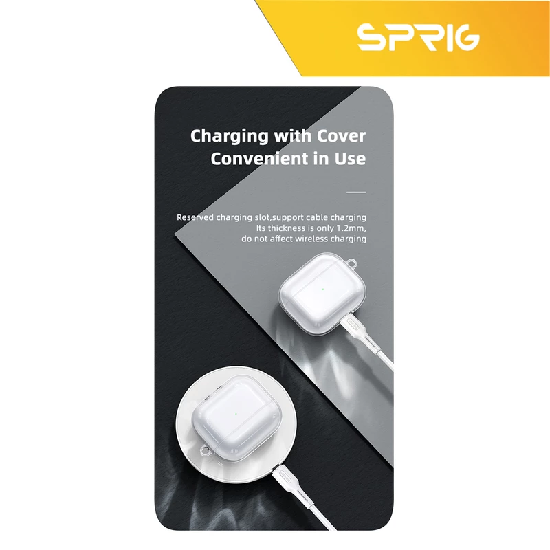 کاور اسپریگ مدل Clear-SP مناسب برای کیس اپل ایرپاد Airpod Pro