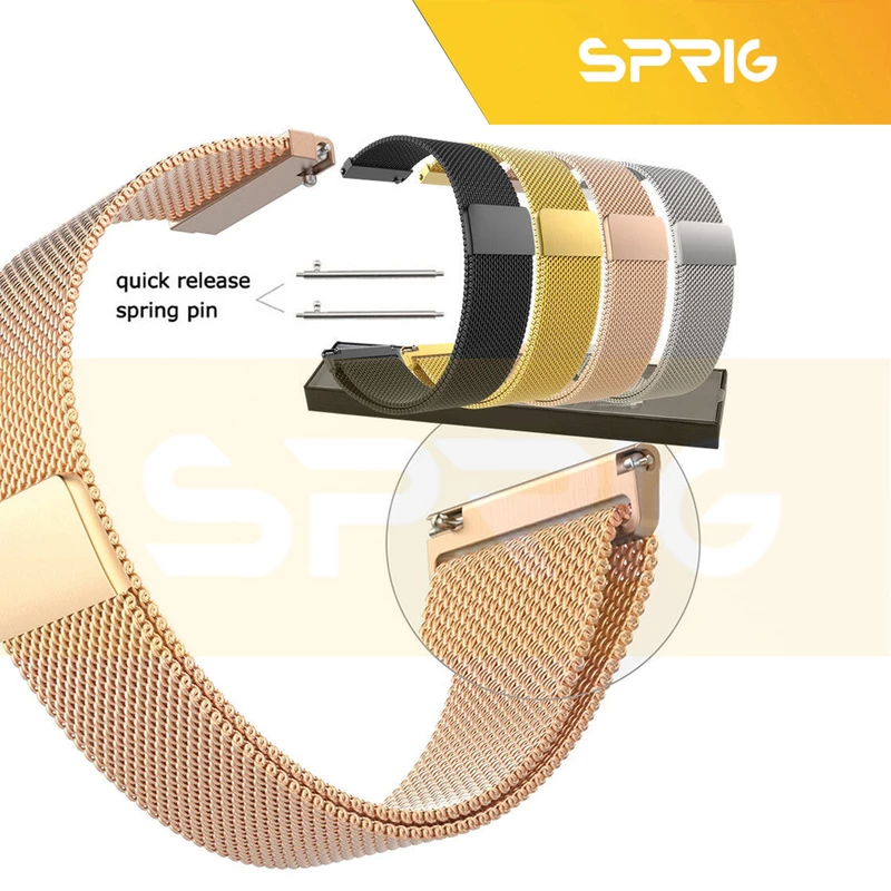 بند اسپریگ مدل Milanese مناسب برای ساعت هوشمند هپی تاچ K59 / K59 Pro