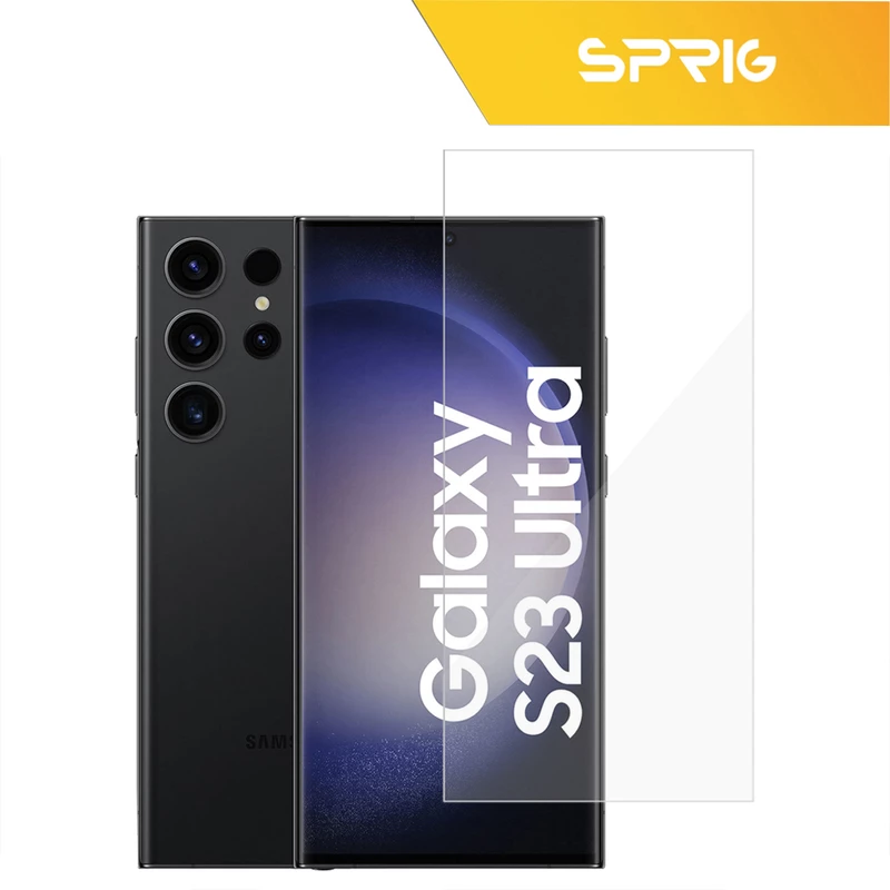 محافظ لنز دوربین رینگی اسپریگ مدل Ring-UV مناسب برای گوشی موبایل سامسونگ Galaxy S23 Ultra به همراه محافظ صفحه نمایش