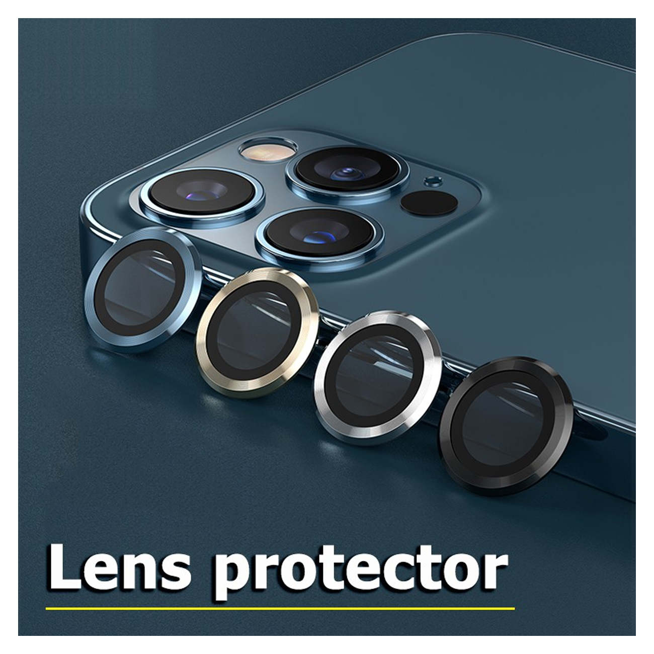 محافظ لنز دوربین رینگی اسپریگ مدل Ring Metal مناسب برای گوشی موبایل اپل Iphone 13 Pro / 13 Pro max