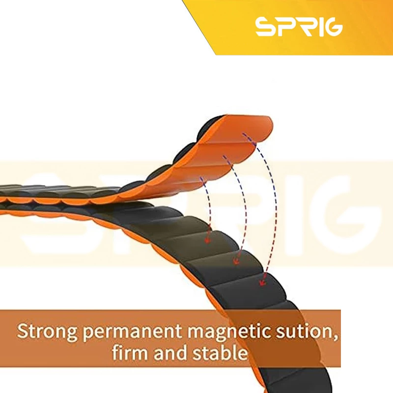 بند اسپریگ مدل magnetic silicon BK مناسب برای ساعت هوشمند شیائومی Imiki TG1