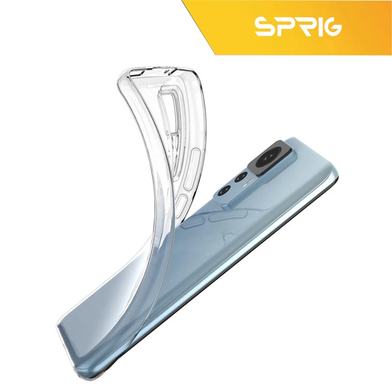 کاور اسپریگ مدل Clear مناسب برای گوشی موبایل شیائومی Mi 12T Pro به همراه محافظ لنز دوربین