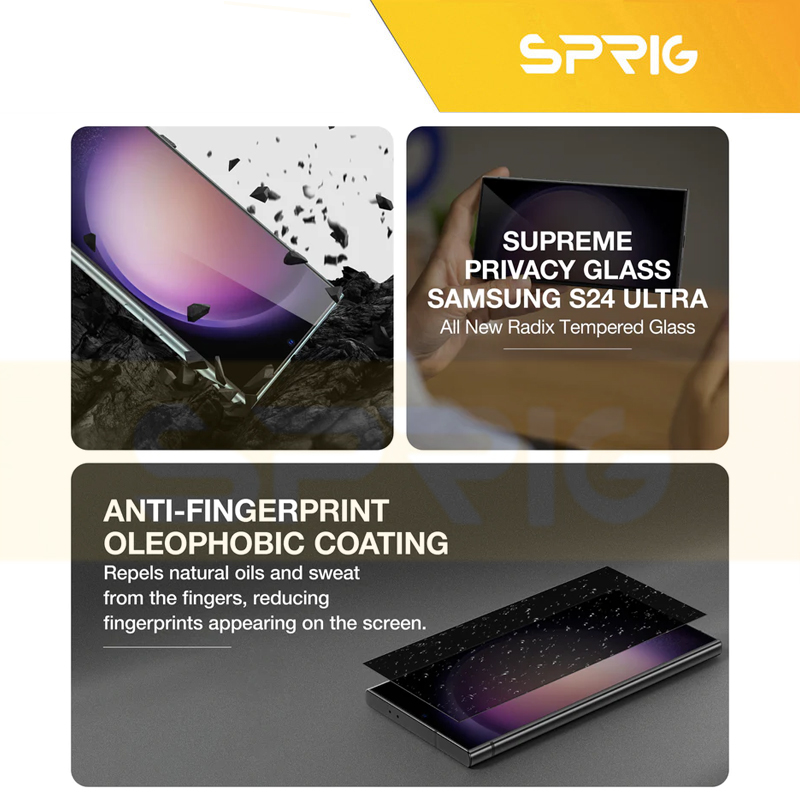 کاور اسپریگ مدل ClR Privacy مناسب برای گوشی موبایل سامسونگ Galaxy S24 Ultra 5G به همراه محافظ صفحه نمایش گوشی