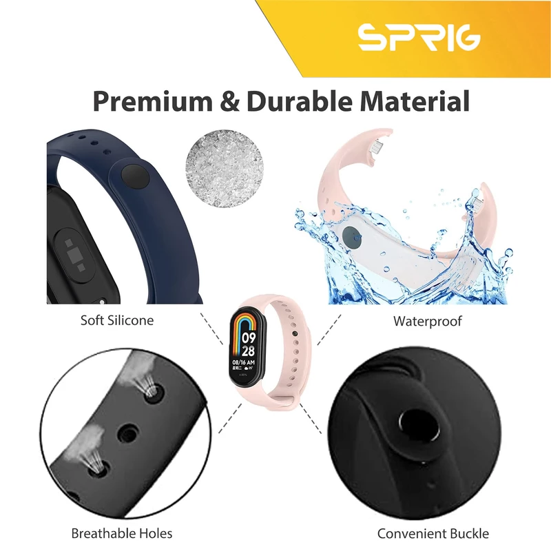 بند اسپریگ مدل Sic مناسب برای ساعت هوشمند شیائومی Mi Band 8