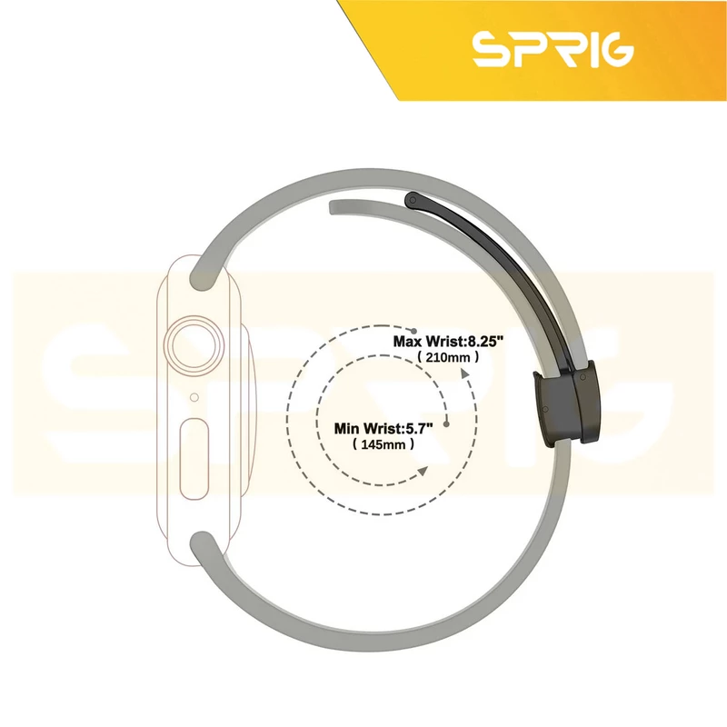 بند اسپریگ مدل Magnetic Silicon مناسب برای ساعت هوشمند ویرفیت T800 Ultra / T900 Ultra / HK8 Pro Max / HK9 Ultra 2
