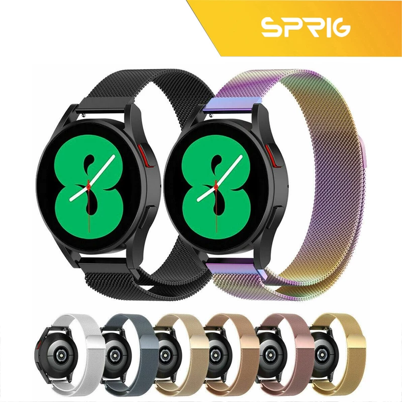 بند اسپریگ مدل New Milanese مناسب برای ساعت هوشمند سامسونگ Galaxy Watch Active 1 / Active 2 40mm / Active 2 44mm / Watch 3 size 41mm / Galaxy Watch 4 40mm / watch 4 42mm / watch 4 44mm / watc