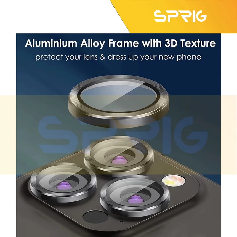 محافظ لنز دوربین اسپریگ مدل Ring Metal مناسب برای گوشی موبایل اپل Iphone 15 Pro Max
